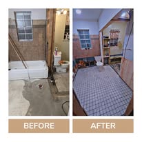 Bathroom renovation before and after