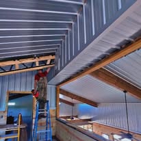 Metal-building interior framing