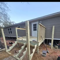 New deck and exterior steps