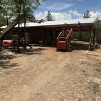Large covered structure under construction