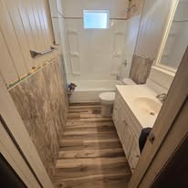 Completed bathroom renovation